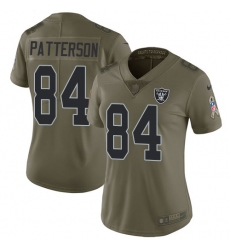 Women's Nike Oakland Raiders #84 Cordarrelle Patterson Limited Olive 2017 Salute to Service NFL Jersey