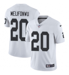 Youth Nike Oakland Raiders #20 Obi Melifonwu White Vapor Untouchable Limited Player NFL Jersey