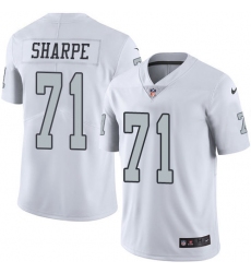 Men's Nike Oakland Raiders #71 David Sharpe Limited White Rush Vapor Untouchable NFL Jersey