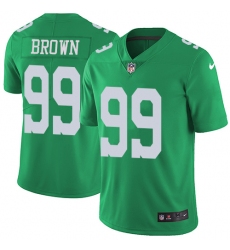 Youth Nike Philadelphia Eagles #99 Jerome Brown Limited Green Rush Vapor Untouchable NFL Jersey