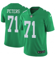 Men's Nike Philadelphia Eagles #71 Jason Peters Limited Green Rush Vapor Untouchable NFL Jersey