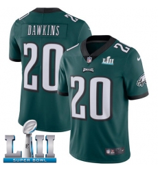 Youth Nike Philadelphia Eagles #20 Brian Dawkins Midnight Green Team Color Vapor Untouchable Limited Player Super Bowl LII NFL Jersey