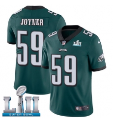 Men's Nike Philadelphia Eagles #59 Seth Joyner Midnight Green Team Color Vapor Untouchable Limited Player Super Bowl LII NFL Jersey