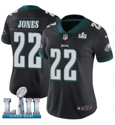 Women's Nike Philadelphia Eagles #22 Sidney Jones Black Alternate Vapor Untouchable Limited Player Super Bowl LII NFL Jersey