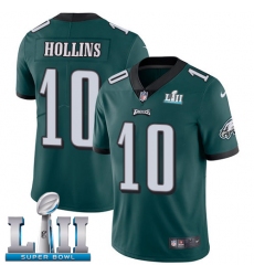 Men's Nike Philadelphia Eagles #10 Mack Hollins Midnight Green Team Color Vapor Untouchable Limited Player Super Bowl LII NFL Jersey