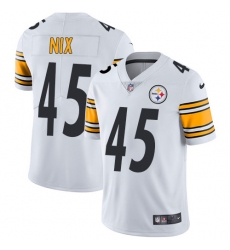 Youth Nike Pittsburgh Steelers #45 Roosevelt Nix White Vapor Untouchable Limited Player NFL Jersey