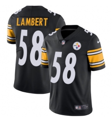 Men's Nike Pittsburgh Steelers #58 Jack Lambert Black Team Color Vapor Untouchable Limited Player NFL Jersey