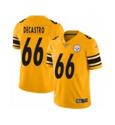 Women's Pittsburgh Steelers #66 David DeCastro Limited Gold Inverted Legend Football Jersey