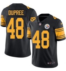 Men's Nike Pittsburgh Steelers #48 Bud Dupree Limited Black Rush Vapor Untouchable NFL Jersey
