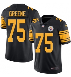 Men's Nike Pittsburgh Steelers #75 Joe Greene Limited Black Rush Vapor Untouchable NFL Jersey