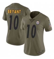 Women's Nike Pittsburgh Steelers #10 Martavis Bryant Limited Olive 2017 Salute to Service NFL Jersey