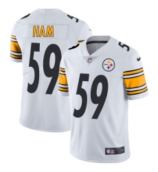 Men's Nike Pittsburgh Steelers #59 Jack Ham White Vapor Untouchable Limited Player NFL Jersey