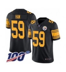 Youth Pittsburgh Steelers #59 Jack Ham Limited Black Rush Vapor Untouchable 100th Season Football Jersey