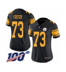Women's Pittsburgh Steelers #73 Ramon Foster Limited Black Rush Vapor Untouchable 100th Season Football Jersey