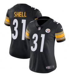Women's Nike Pittsburgh Steelers #31 Donnie Shell Black Team Color Vapor Untouchable Limited Player NFL Jersey