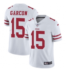 Men's Nike San Francisco 49ers #15 Pierre Garcon White Vapor Untouchable Limited Player NFL Jersey