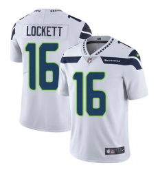 Men's Nike Seattle Seahawks #16 Tyler Lockett White Vapor Untouchable Limited Player NFL Jersey