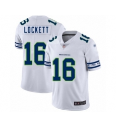 Men's Seattle Seahawks #16 Tyler Lockett White Team Logo Fashion Limited Football Jersey