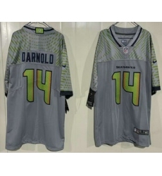 Men's Seattle Seahawks #14 Sam Darnold Limited Gray Rivalries Vapor Jersey