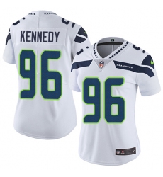 Women's Nike Seattle Seahawks #96 Cortez Kennedy White Vapor Untouchable Limited Player NFL Jersey