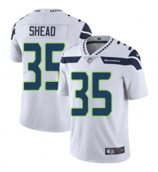 Men's Nike Seattle Seahawks #35 DeShawn Shead White Vapor Untouchable Limited Player NFL Jersey
