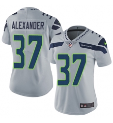Women's Nike Seattle Seahawks #37 Shaun Alexander Grey Alternate Vapor Untouchable Limited Player NFL Jersey