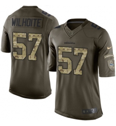 Men's Nike Seattle Seahawks #57 Michael Wilhoite Elite Green Salute to Service NFL Jersey