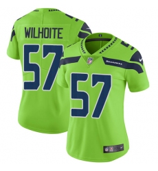 Women's Nike Seattle Seahawks #57 Michael Wilhoite Limited Green Rush Vapor Untouchable NFL Jersey