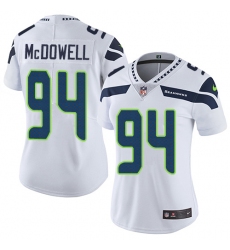 Women's Nike Seattle Seahawks #94 Malik McDowell White Vapor Untouchable Limited Player NFL Jersey