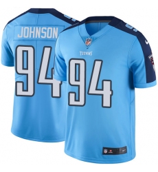 Youth Nike Tennessee Titans #94 Austin Johnson Limited Light Blue Rush Vapor Untouchable NFL Jersey