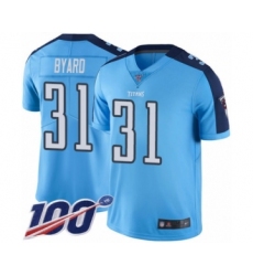 Youth Tennessee Titans #31 Kevin Byard Limited Light Blue Rush Vapor Untouchable 100th Season Football Jersey