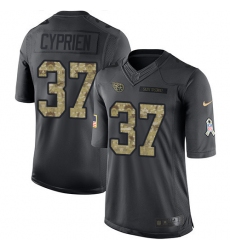 Youth Nike Tennessee Titans #37 Johnathan Cyprien Limited Black 2016 Salute to Service NFL Jersey