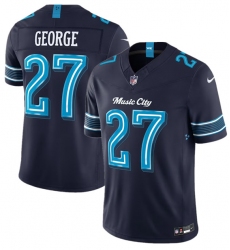 Men's Tennessee Titans #27 Eddie George Navy 2026 F.U.S.E. 'Music City' Rivalries Collection Limited Football Stitched Jersey