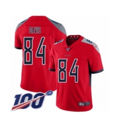 Men's Tennessee Titans #84 Corey Davis Limited Red Inverted Legend 100th Season Football Jersey