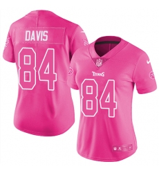 Women's Nike Tennessee Titans #84 Corey Davis Limited Pink Rush Fashion NFL Jersey