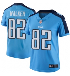Women's Nike Tennessee Titans #82 Delanie Walker Light Blue Team Color Vapor Untouchable Limited Player NFL Jersey