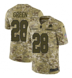 Men's Nike Washington Redskins #28 Darrell Green Burgundy Limited Camo 2018 Salute to Service NFL Jersey