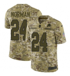 Youth Nike Washington Redskins #24 Josh Norman Limited Camo 2018 Salute to Service NFL Jersey