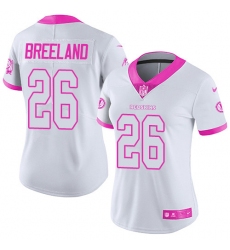 Women's Nike Washington Redskins #26 Bashaud Breeland Limited White/Pink Rush Fashion NFL Jersey