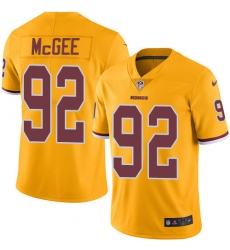 Youth Nike Washington Redskins #92 Stacy McGee Limited Gold Rush Vapor Untouchable NFL Jersey