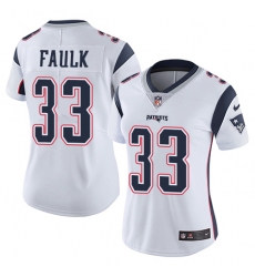 Women's Nike New England Patriots #33 Kevin Faulk White Vapor Untouchable Limited Player NFL Jersey