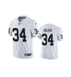 Men's Las Vegas Raiders #34 Brandon Bolden White Vapor Limited Stitched Jersey