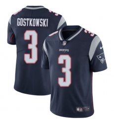 Men's Nike New England Patriots #3 Stephen Gostkowski Navy Blue Team Color Vapor Untouchable Limited Player NFL Jersey