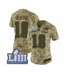 Women's Nike New England Patriots #18 Matthew Slater Limited Camo 2018 Salute to Service Super Bowl LIII Bound NFL Jersey