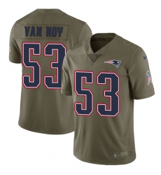 Youth Nike New England Patriots #53 Kyle Van Noy Limited Olive 2017 Salute to Service NFL Jersey