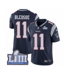 Men's Nike New England Patriots #11 Drew Bledsoe Navy Blue Team Color Vapor Untouchable Limited Player Super Bowl LIII Bound NFL Jersey