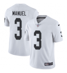 Youth Nike Oakland Raiders #3 E. J. Manuel White Vapor Untouchable Limited Player NFL Jersey