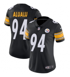 Women's Nike Pittsburgh Steelers #94 Tyson Alualu Black Team Color Vapor Untouchable Limited Player NFL Jersey