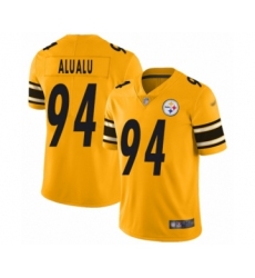 Women's Pittsburgh Steelers #94 Tyson Alualu Limited Gold Inverted Legend Football Jersey