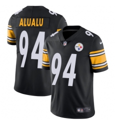 Youth Nike Pittsburgh Steelers #94 Tyson Alualu Black Team Color Vapor Untouchable Limited Player NFL Jersey